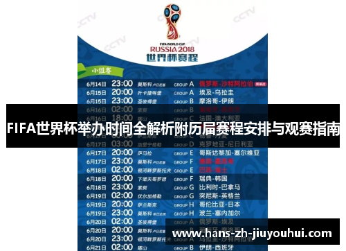 FIFA世界杯举办时间全解析附历届赛程安排与观赛指南 FIFA世界杯举办时间全解析附历届赛程安排与观赛指南